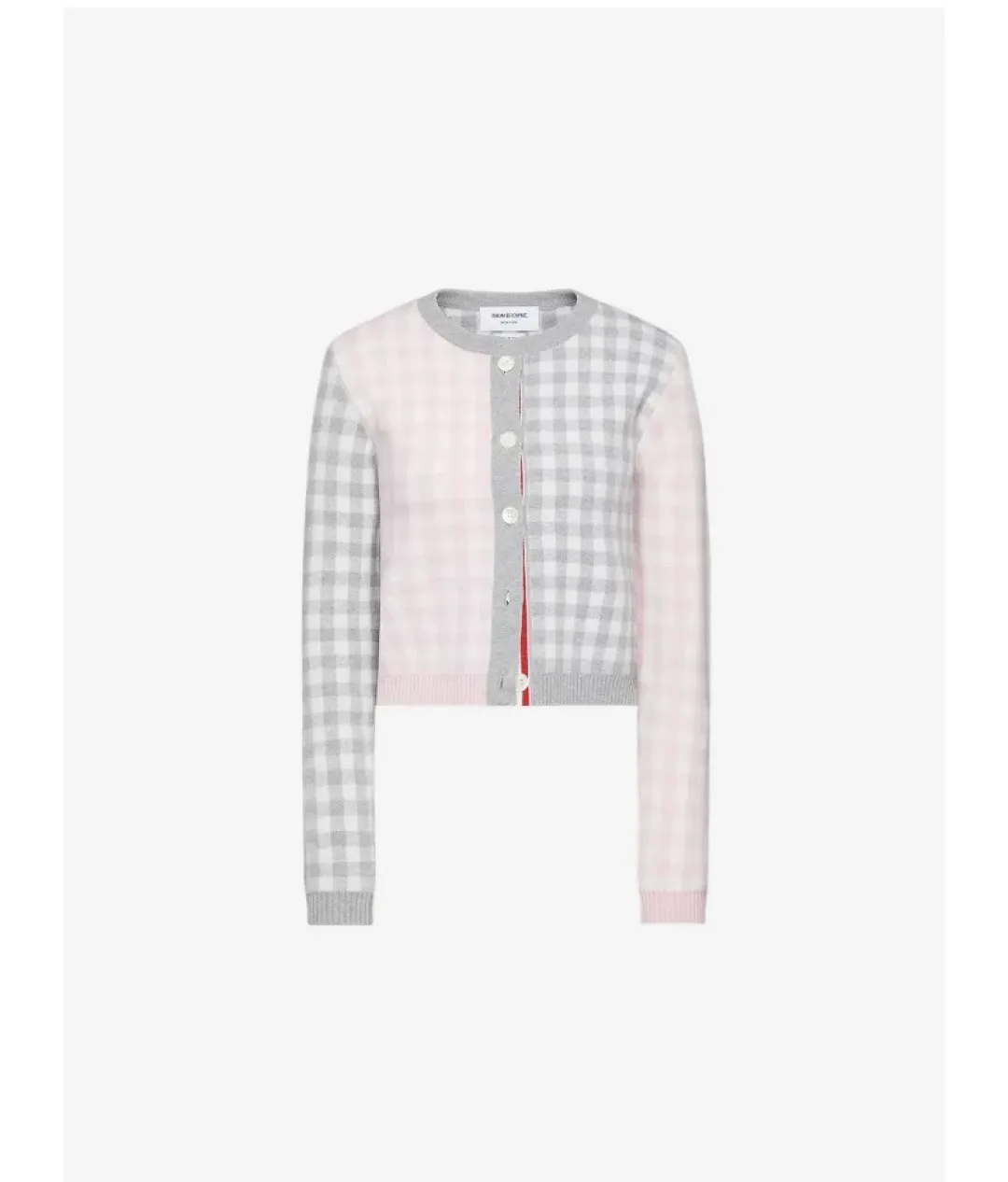 Gingham Merino Wool-Blend Cardigan D24512652 — view 4