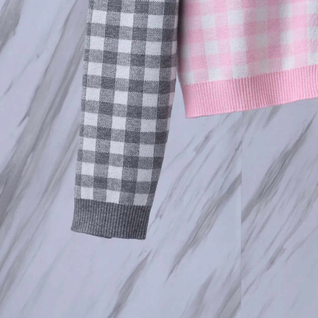 Gingham Merino Wool-Blend Cardigan D24512653 — view 7