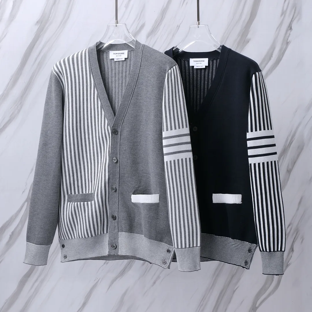 Striped Wool-Blend V-Neck Cardigan D25512672