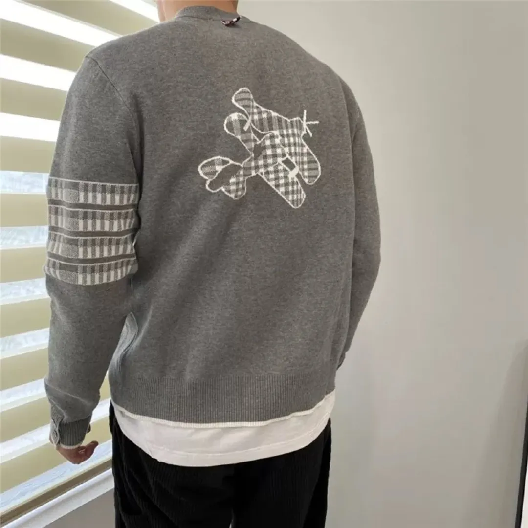Airplane Intarsia Wool-Blend V-Neck Cardigan D25512674 — view 2