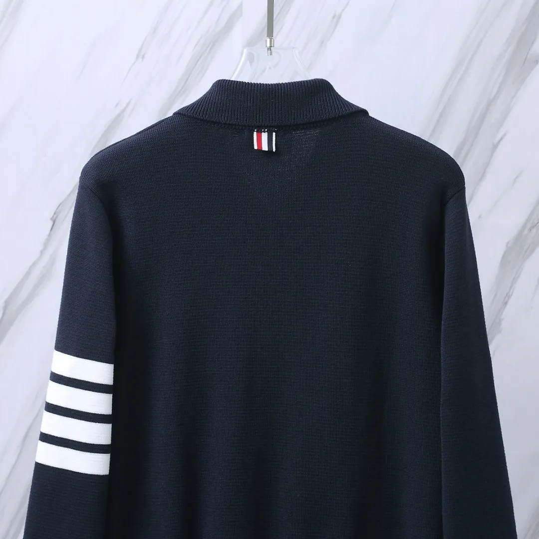 4-Bar Stripe Zip-Up Wool-Blend Cardigan D25512645 — view 7