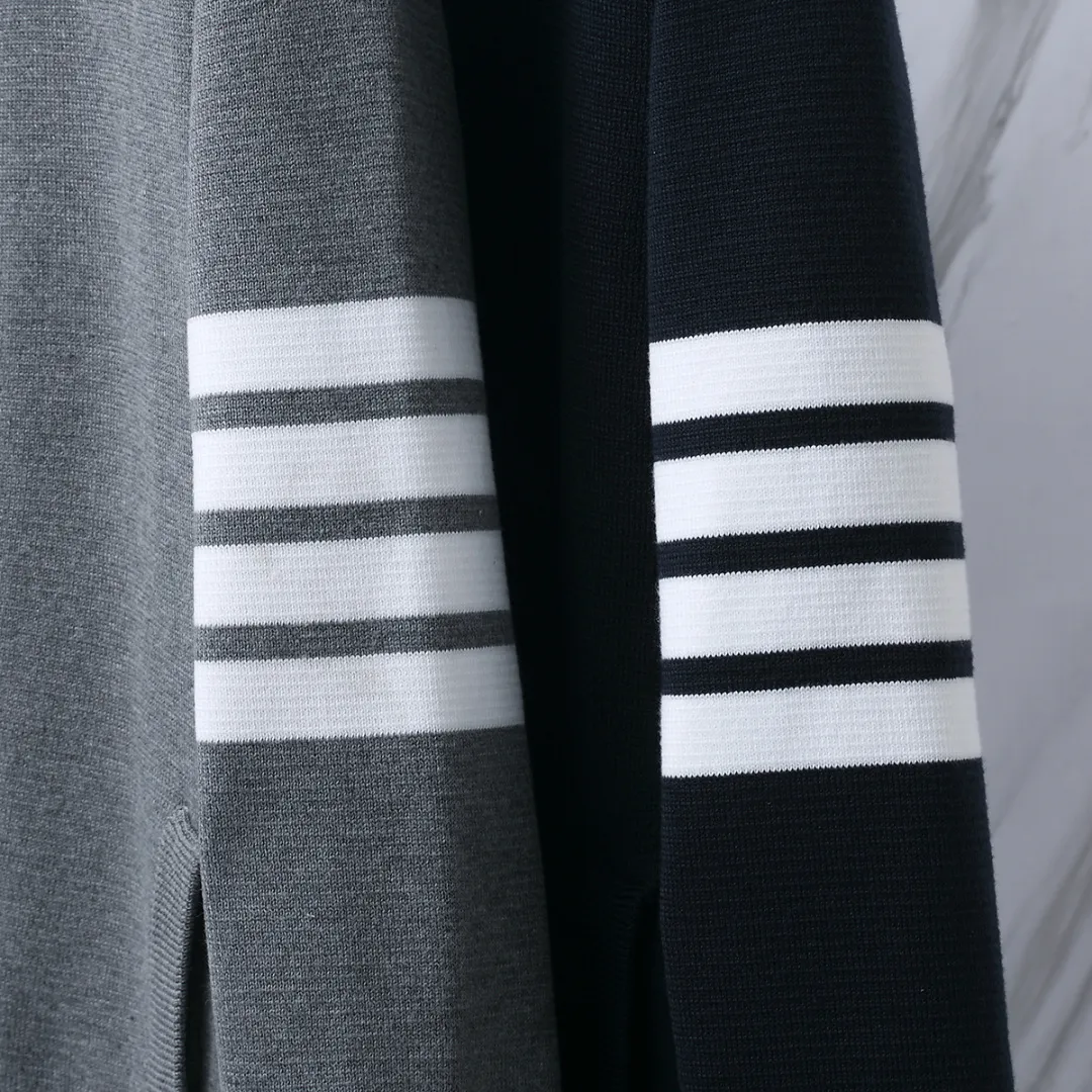 4-Bar Stripe Zip-Up Wool-Blend Cardigan D25512646 — view 9