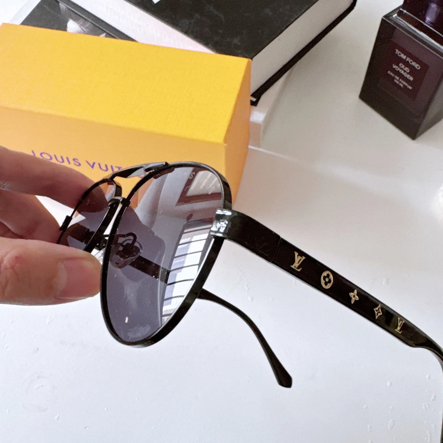 Louis Vuitton Men's Square-Frame Sunglasses D21018575 — view 9