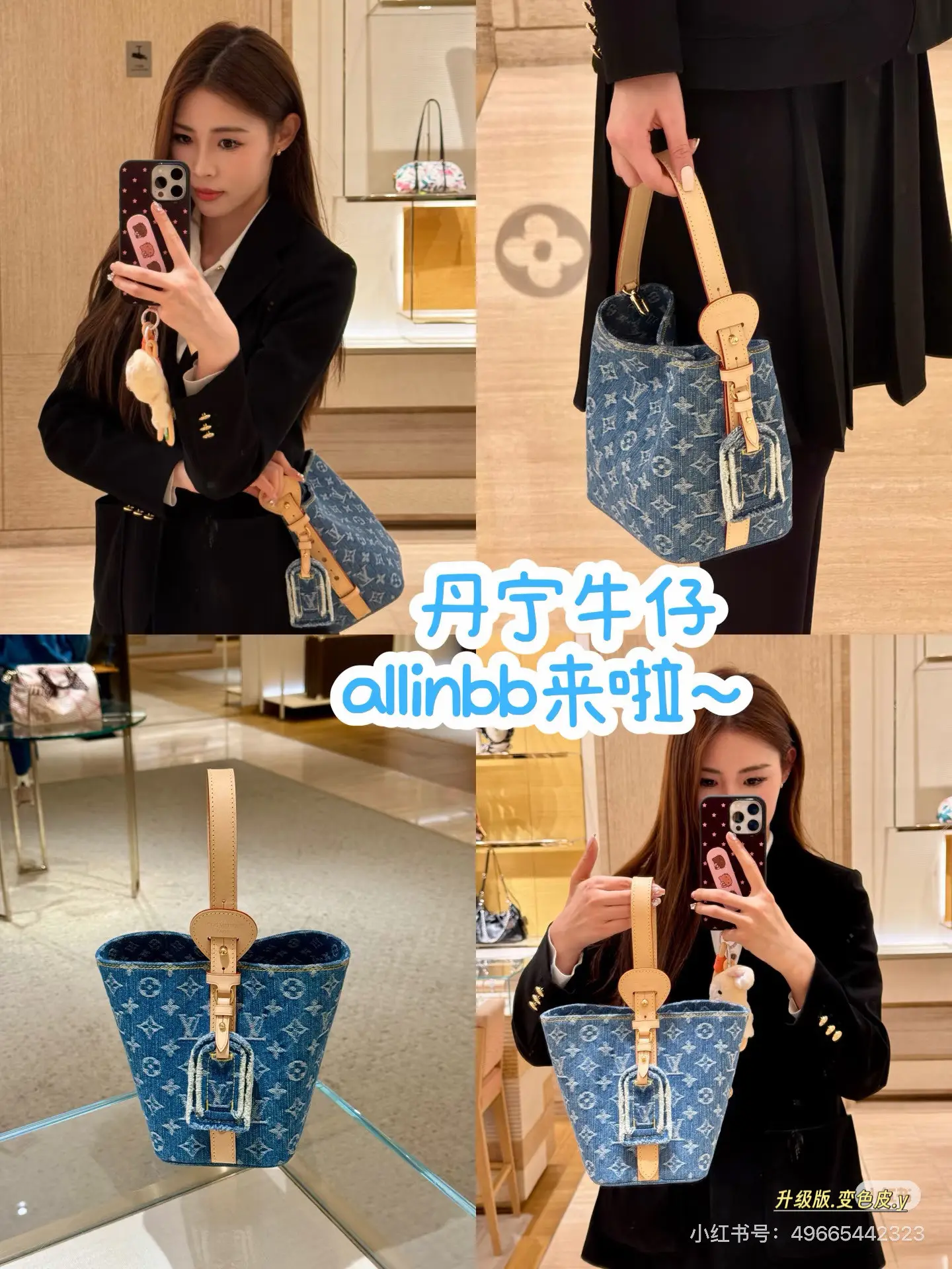 Monogram Denim Bucket Bag D38018266