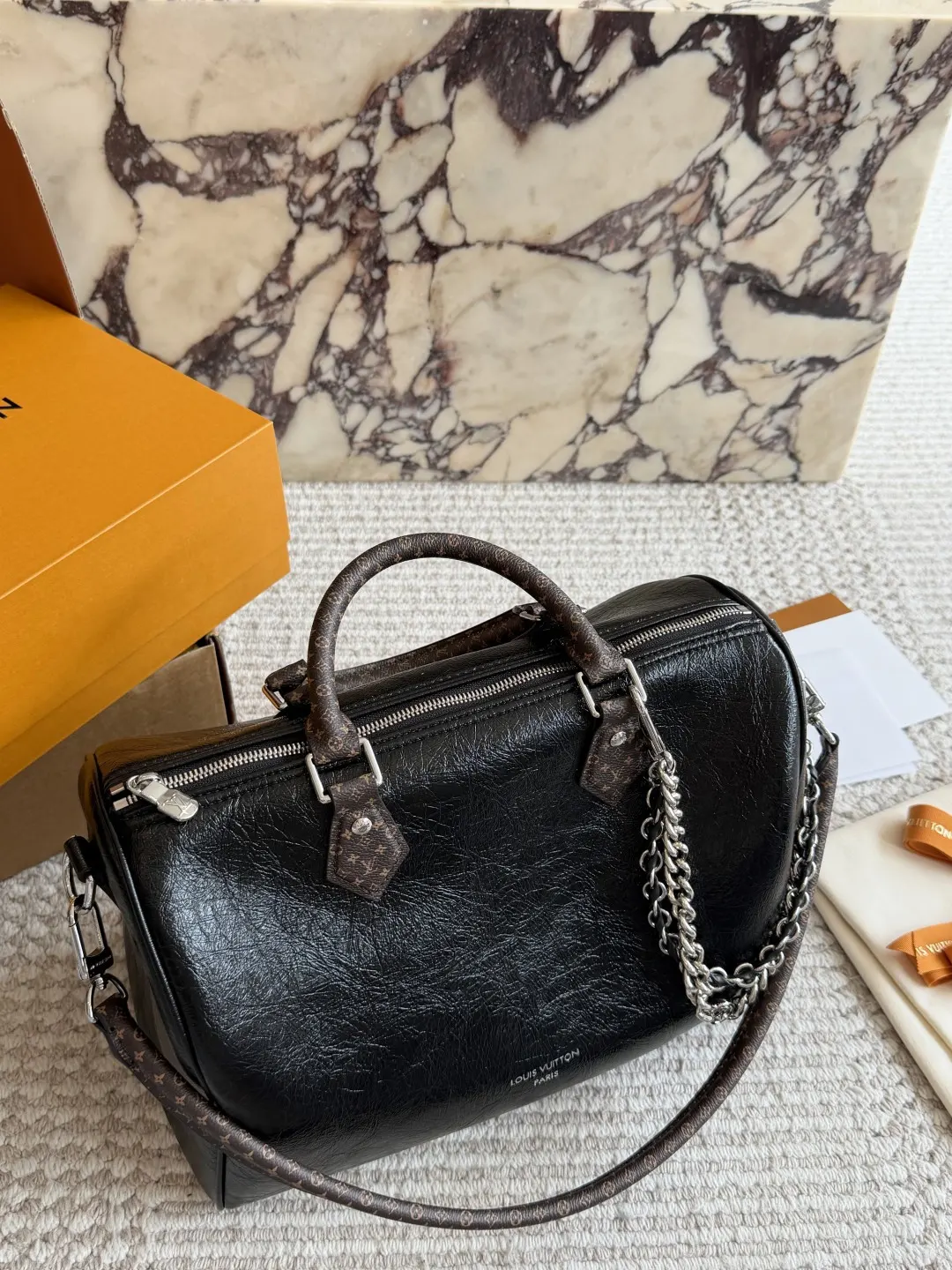 Speedy 30 Monogram-Trimmed Boston Bag D37018187 — view 2