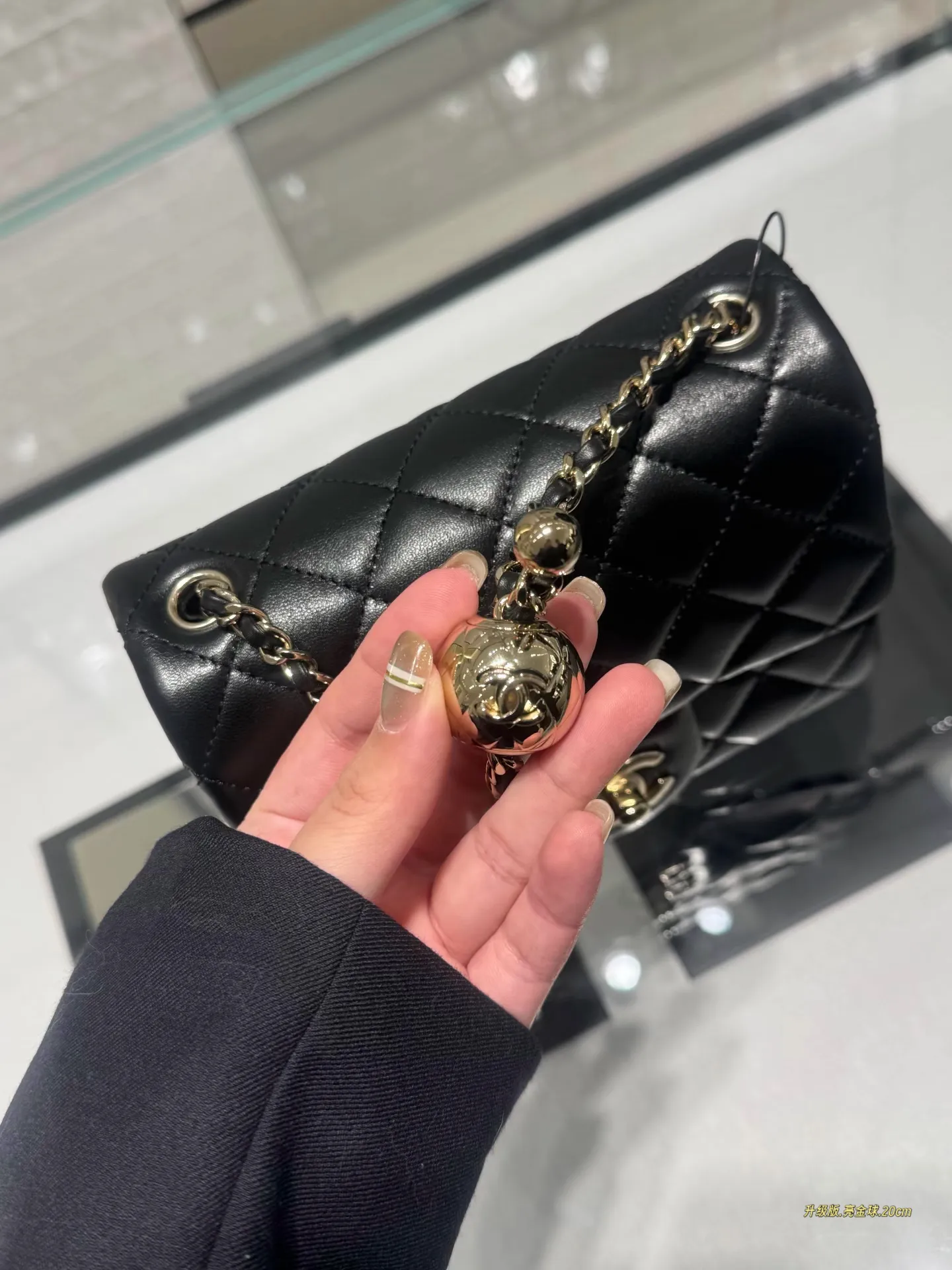 Chanel CF Flap Bag with Gold Orb Adjuster D30018252 — view 7