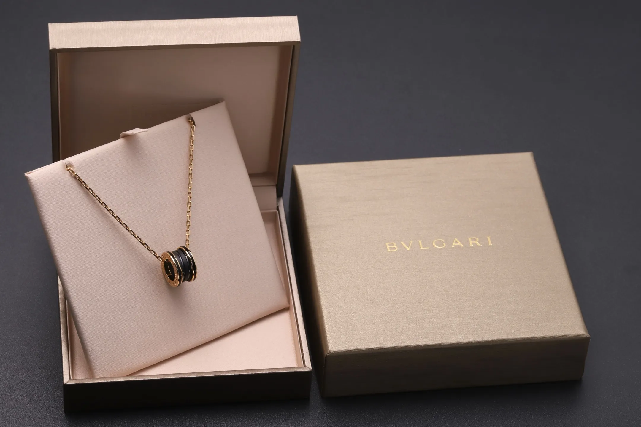 B.zero1 Rock Pendant Necklace (Gold-Plated Brass) D24517146 — view 2