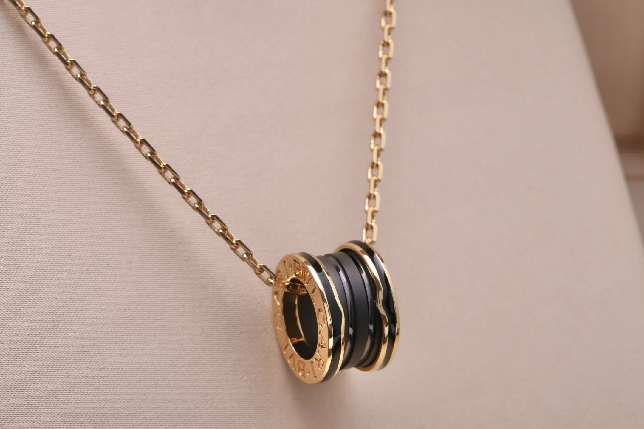 B.zero1 Rock Pendant Necklace (Gold-Plated Brass) D24517146 — view 3
