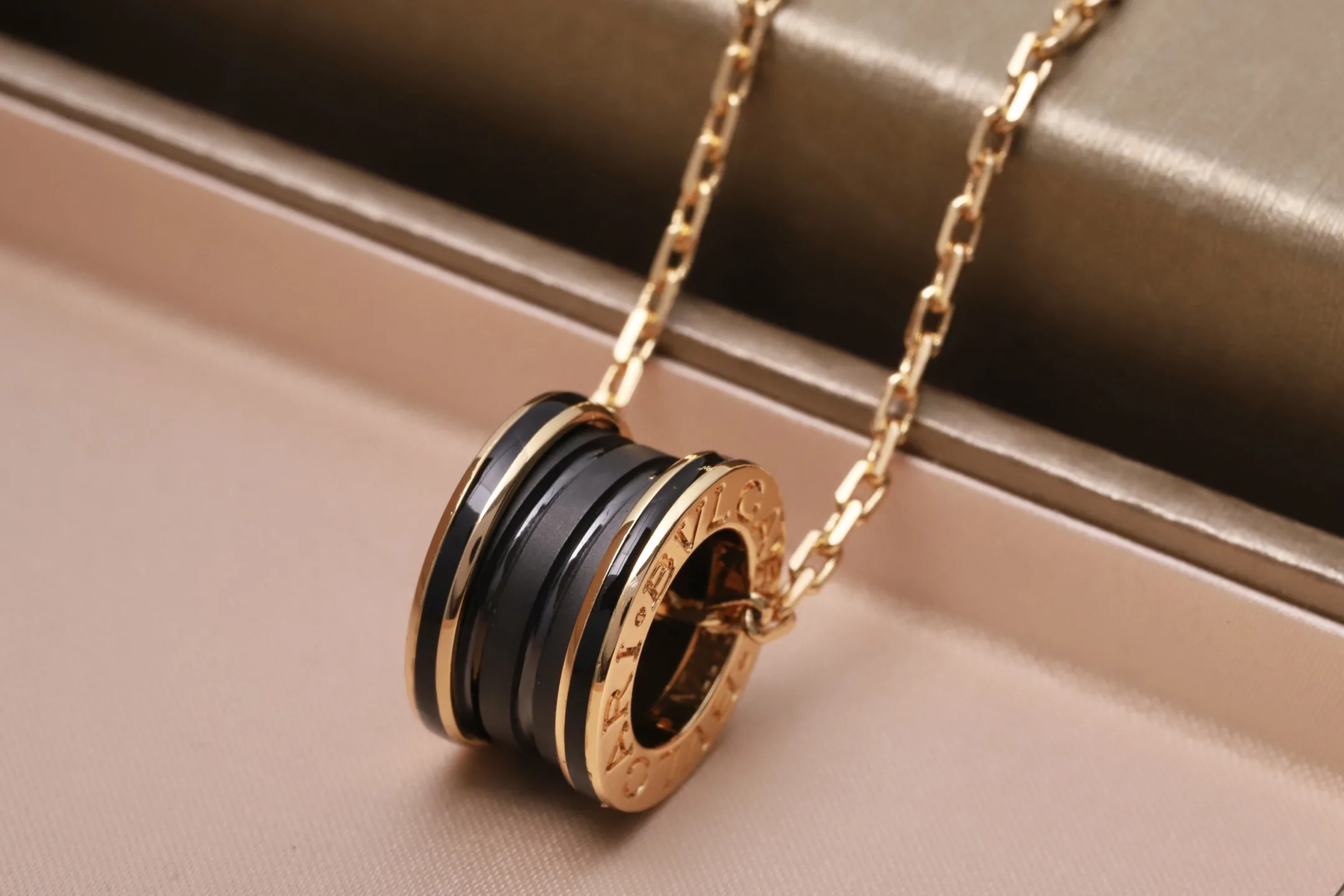 B.zero1 Rock Pendant Necklace (Gold-Plated Brass) D24517146 — view 4