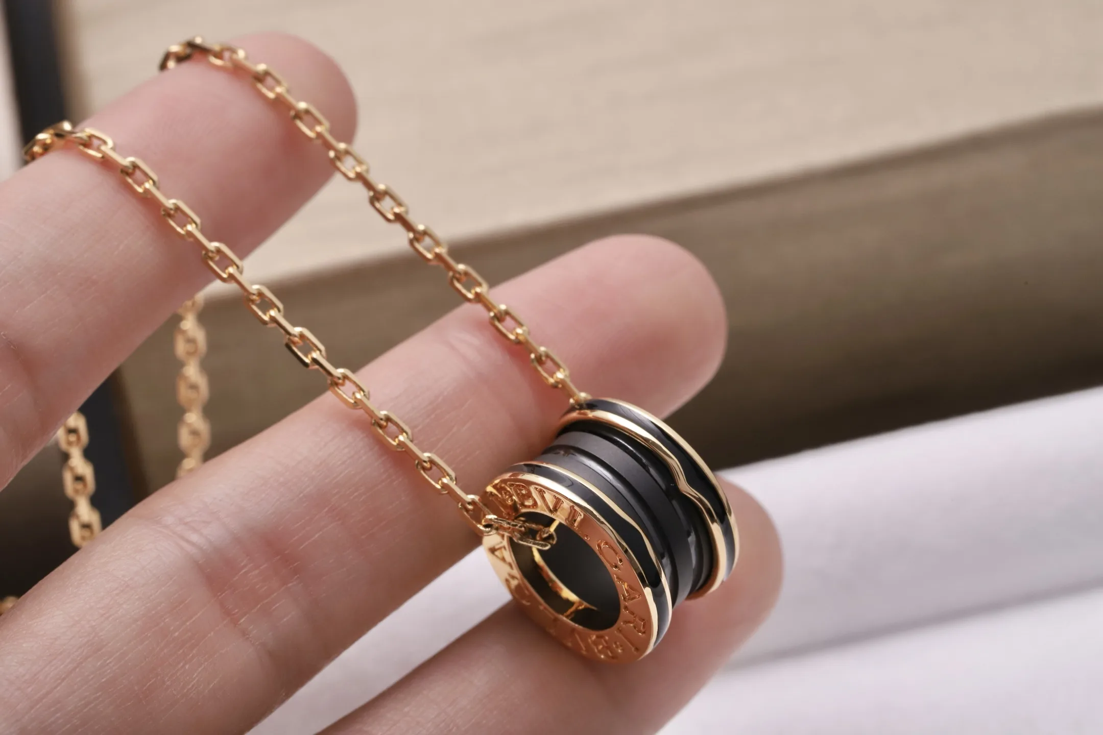 B.zero1 Rock Pendant Necklace (Gold-Plated Brass) D24517146 — view 5