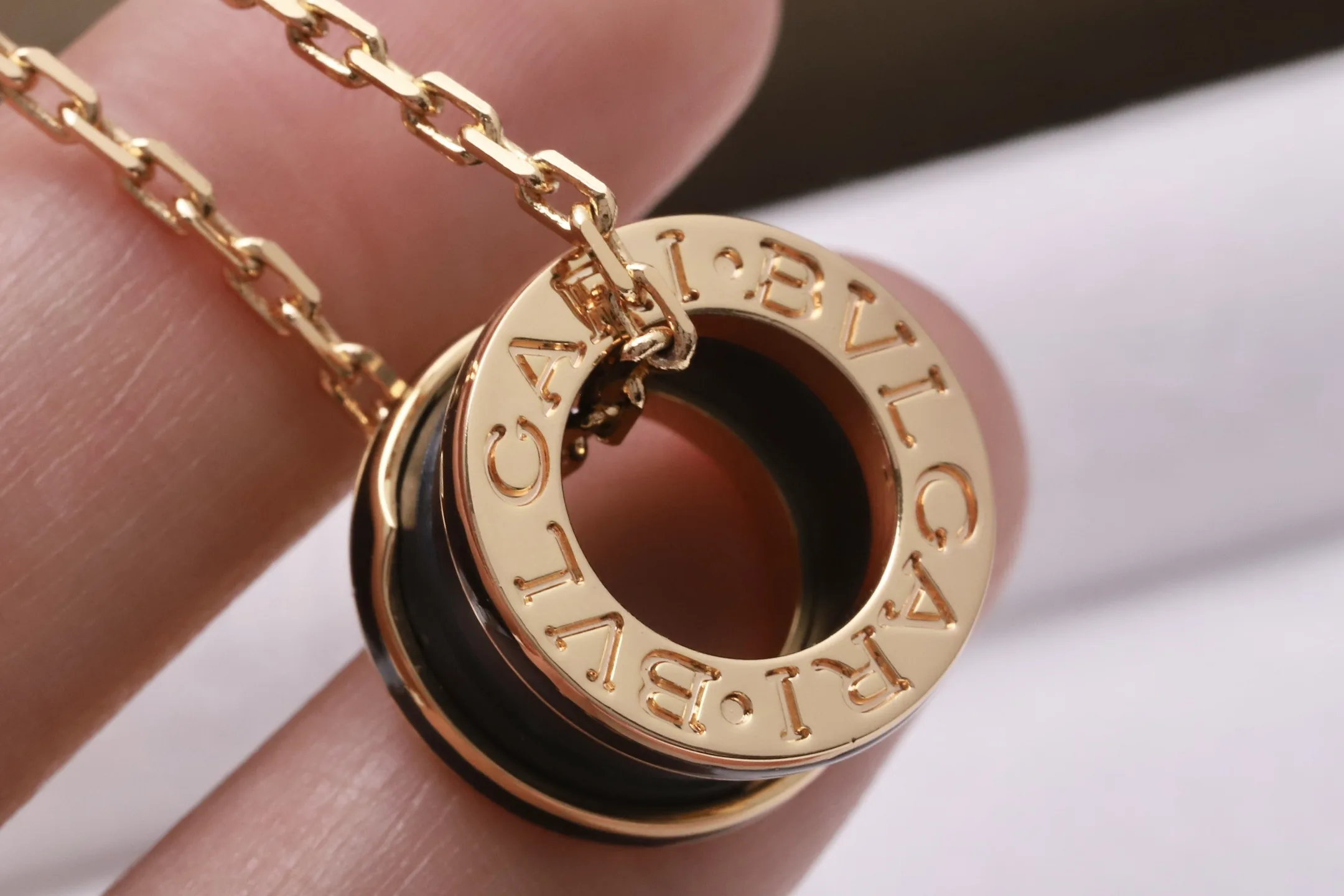 B.zero1 Rock Pendant Necklace (Gold-Plated Brass) D24517146 — view 6