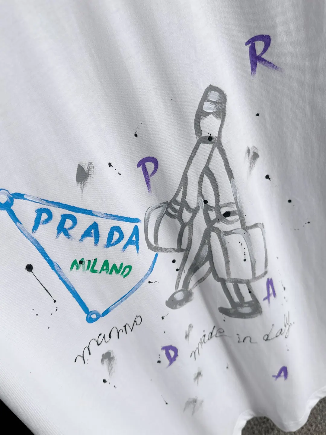 Prada Sketch Graphic Print T-Shirt D18013157 — view 3