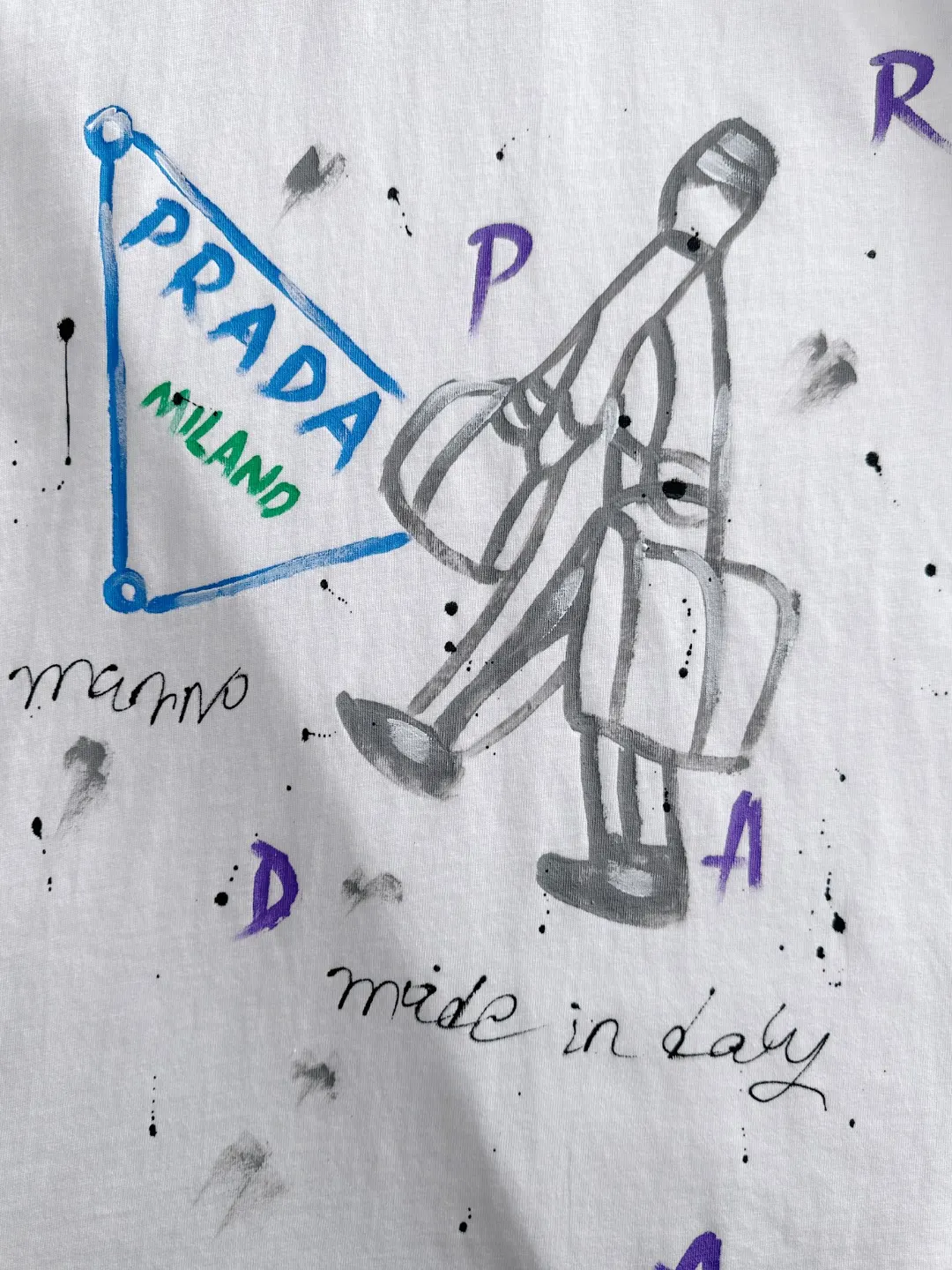 Prada Sketch Graphic Print T-Shirt D18013157 — view 4