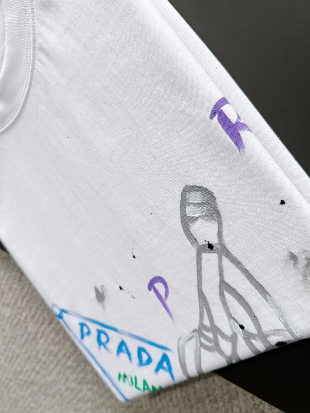 Prada Sketch Graphic Print T-Shirt D18013157 — view 7