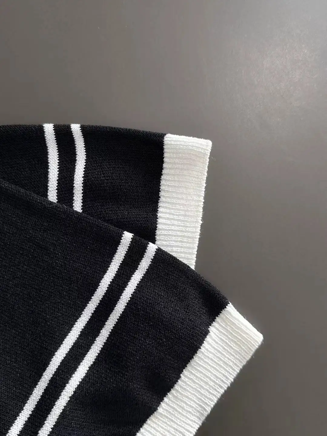 Striped Knit Cotton Polo Shirt D20014853 — view 5
