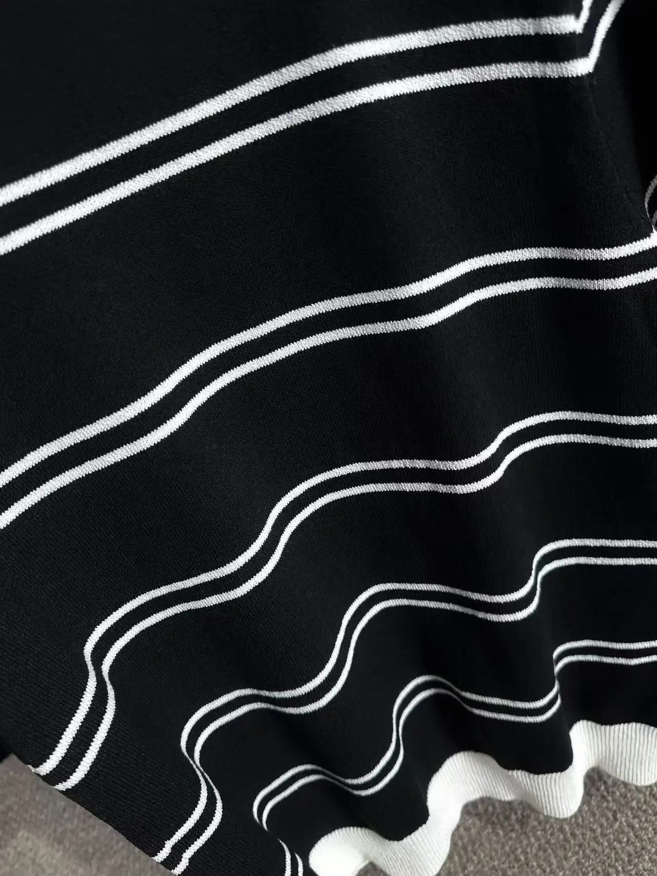 Striped Knit Cotton Polo Shirt D20014853 — view 7