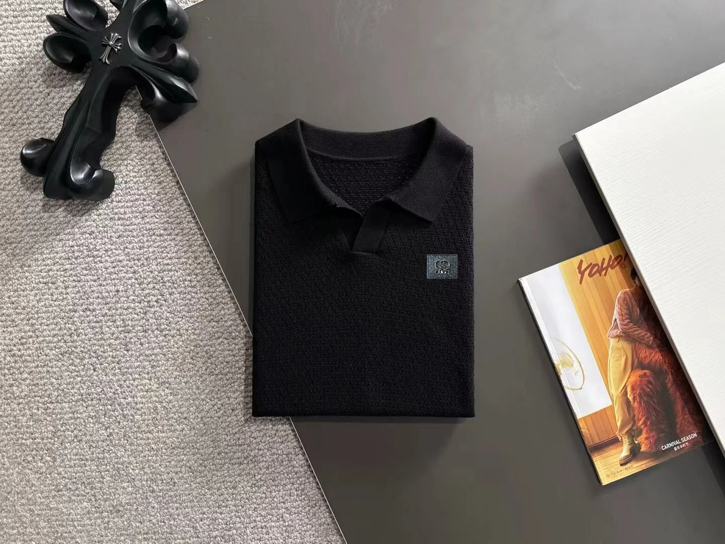 Textured Knit Polo Shirt D20014866 — view 7