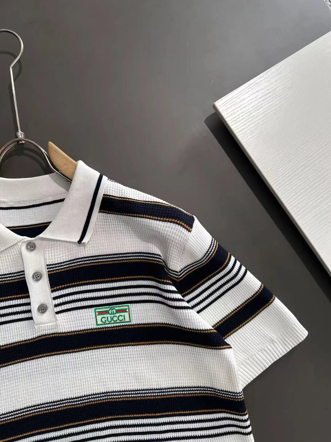 Striped Waffle-Knit Polo Shirt D20014869 — view 2