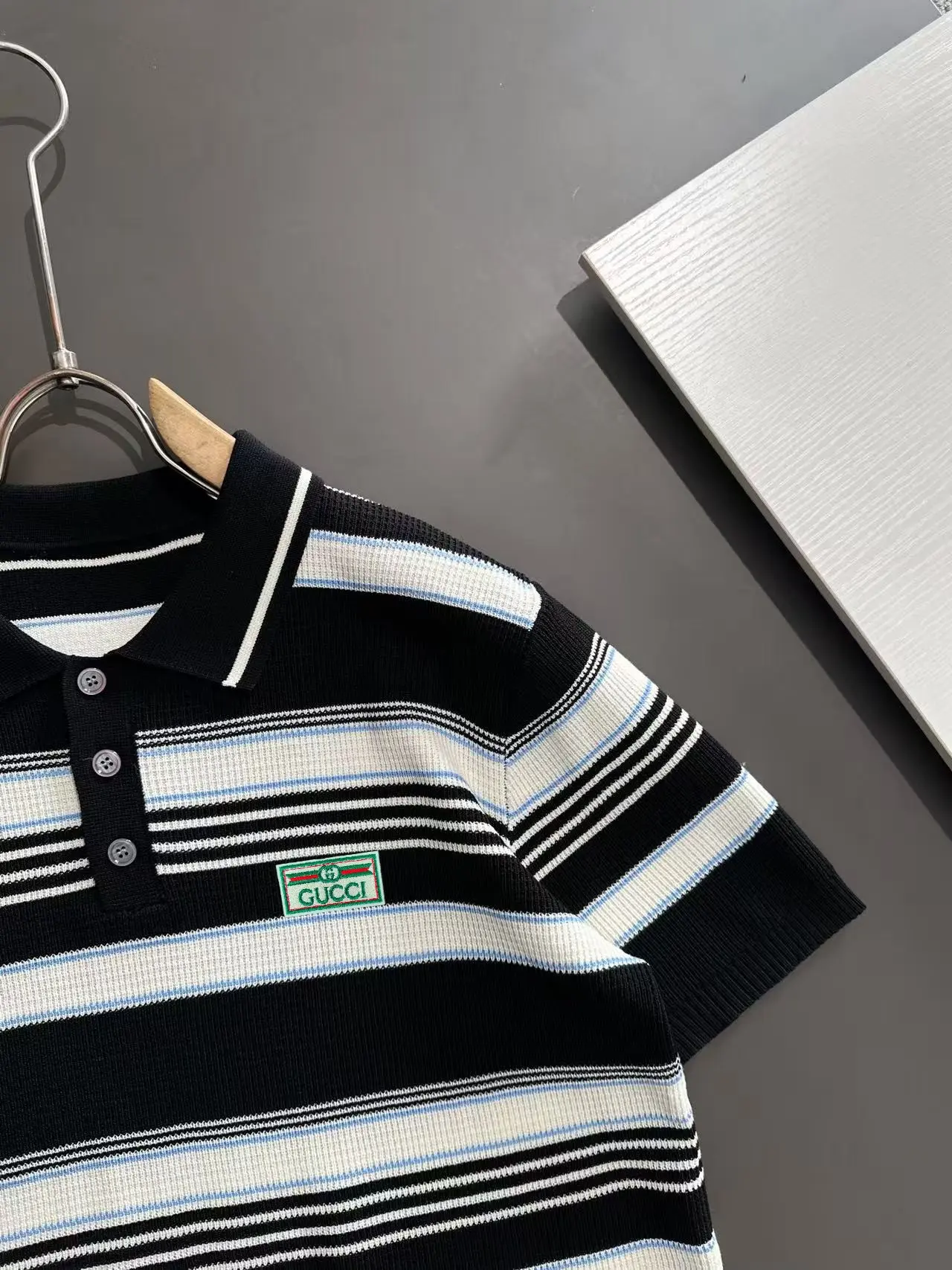 Striped Waffle-Knit Polo Shirt D20014870 — view 2
