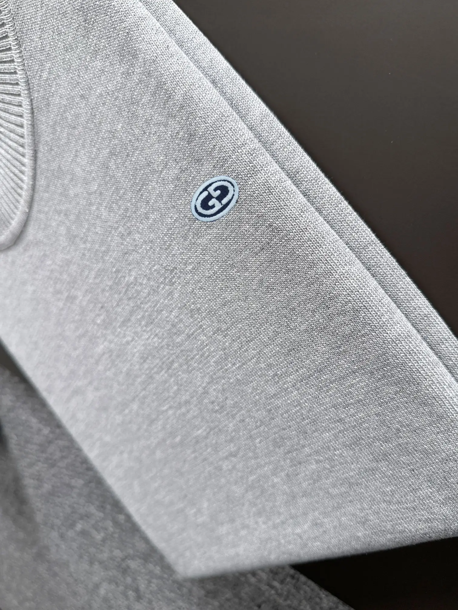 Logo-Embroidered Silk-Blend Knit T-Shirt D20014799 — view 8