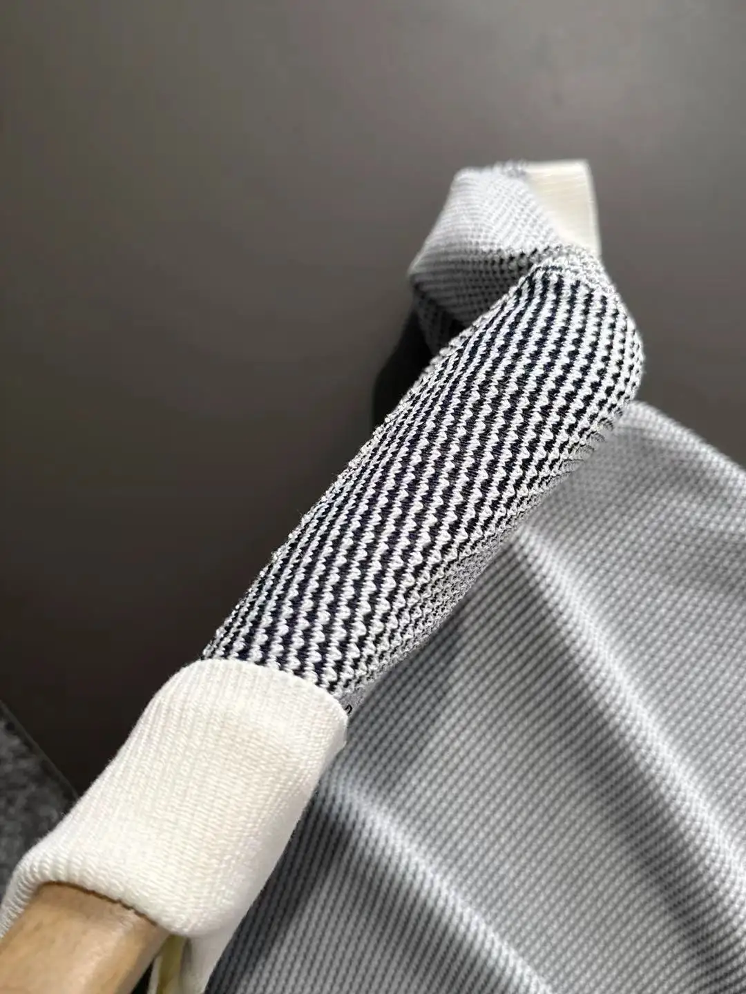 Textured Stripe Knit Polo Shirt D20014858 — view 4