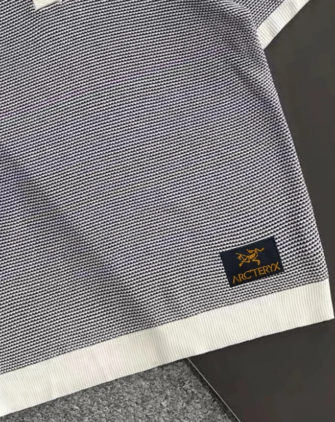 Textured Stripe Knit Polo Shirt D20014858 — view 7