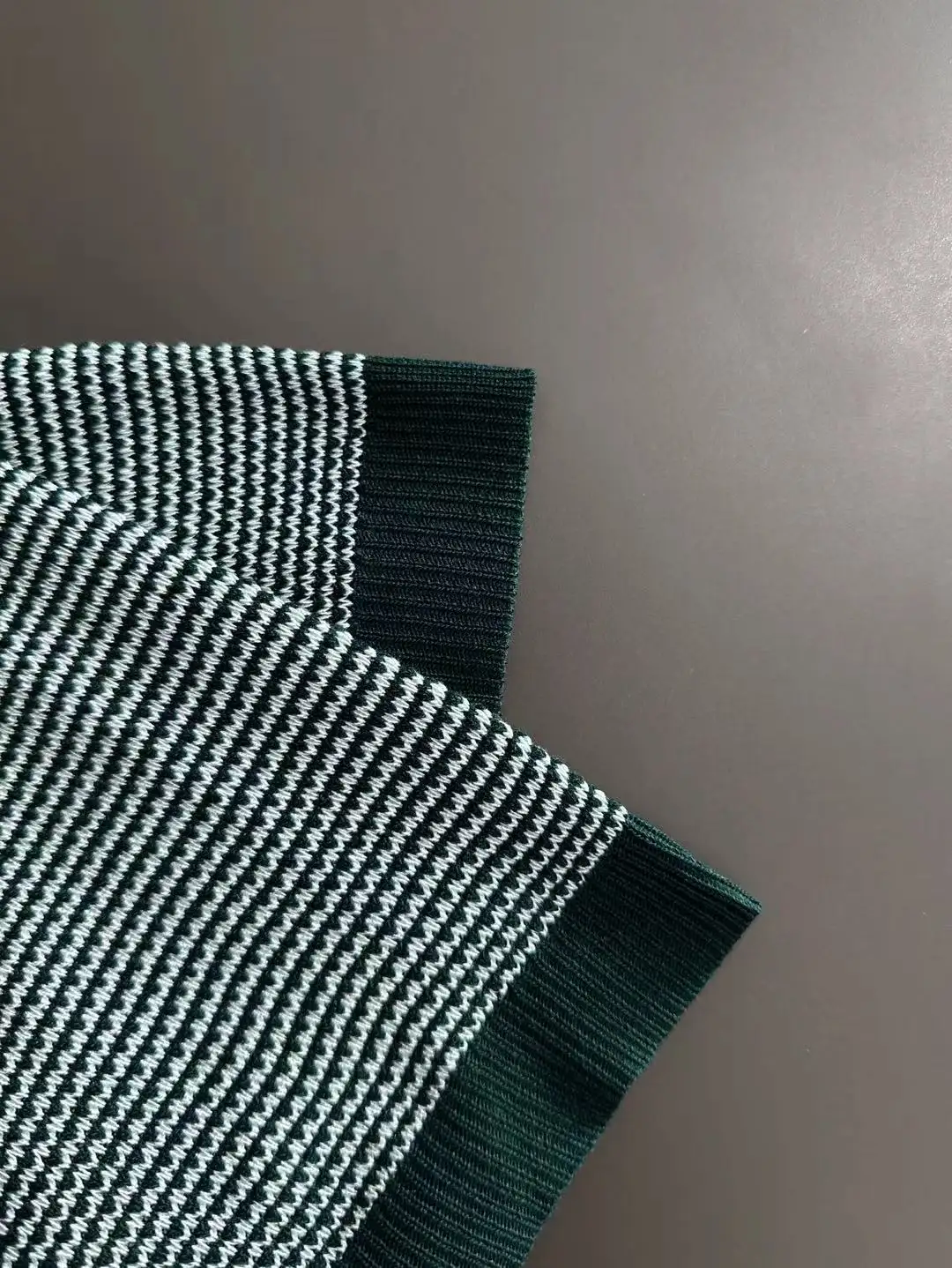 Textured Striped Knit Polo Shirt D20014859 — view 5
