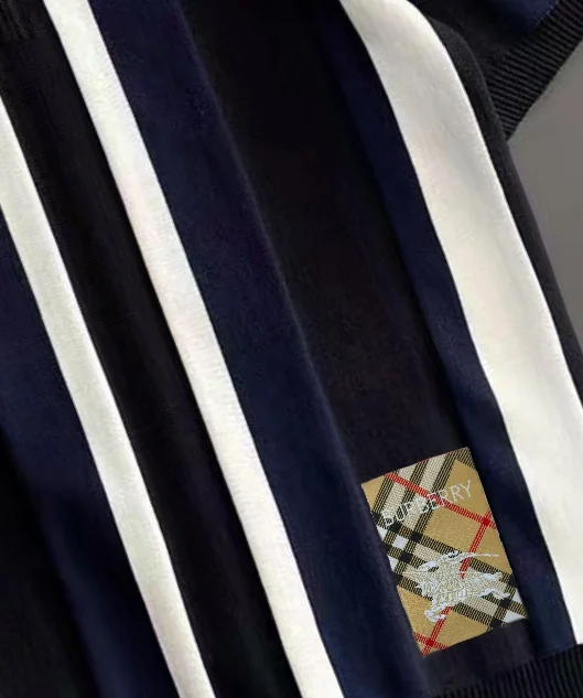 Striped Knit Half-Zip Polo Shirt D20014857 — view 7
