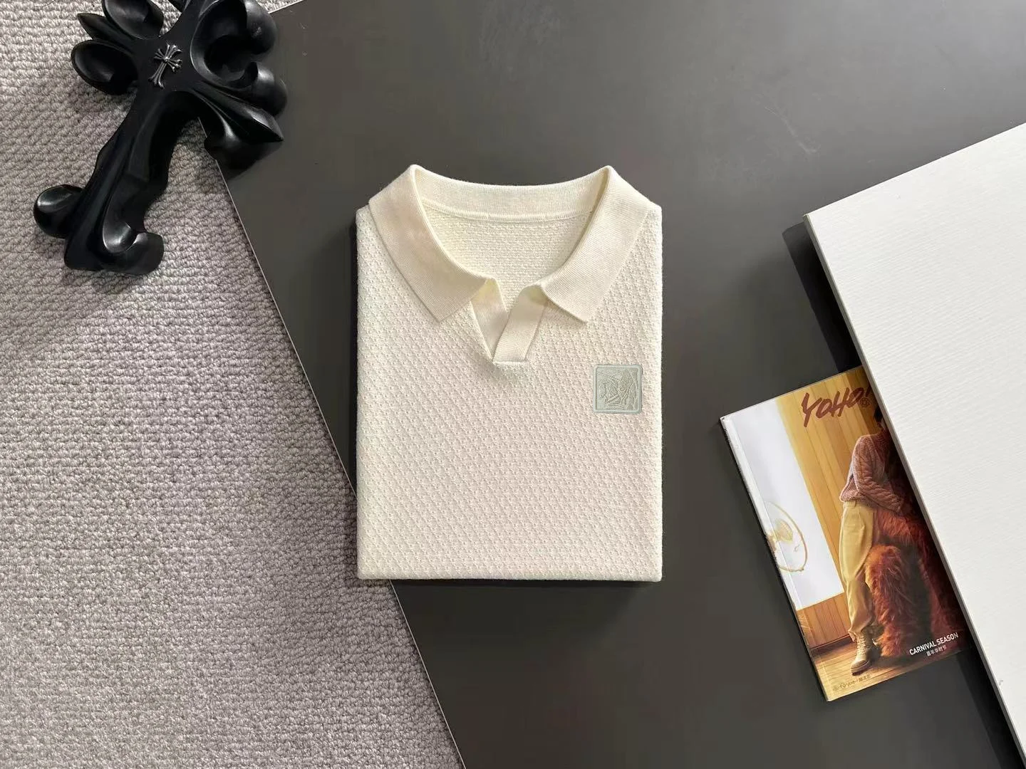 Textured Knit Polo Shirt D20014851 — view 8