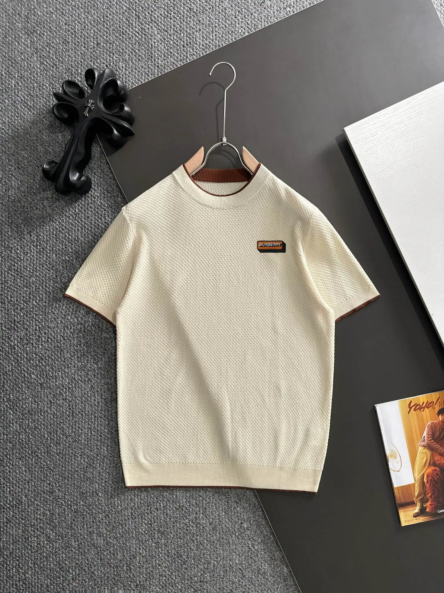 Textured Knit Layered-Effect T-Shirt D20014801