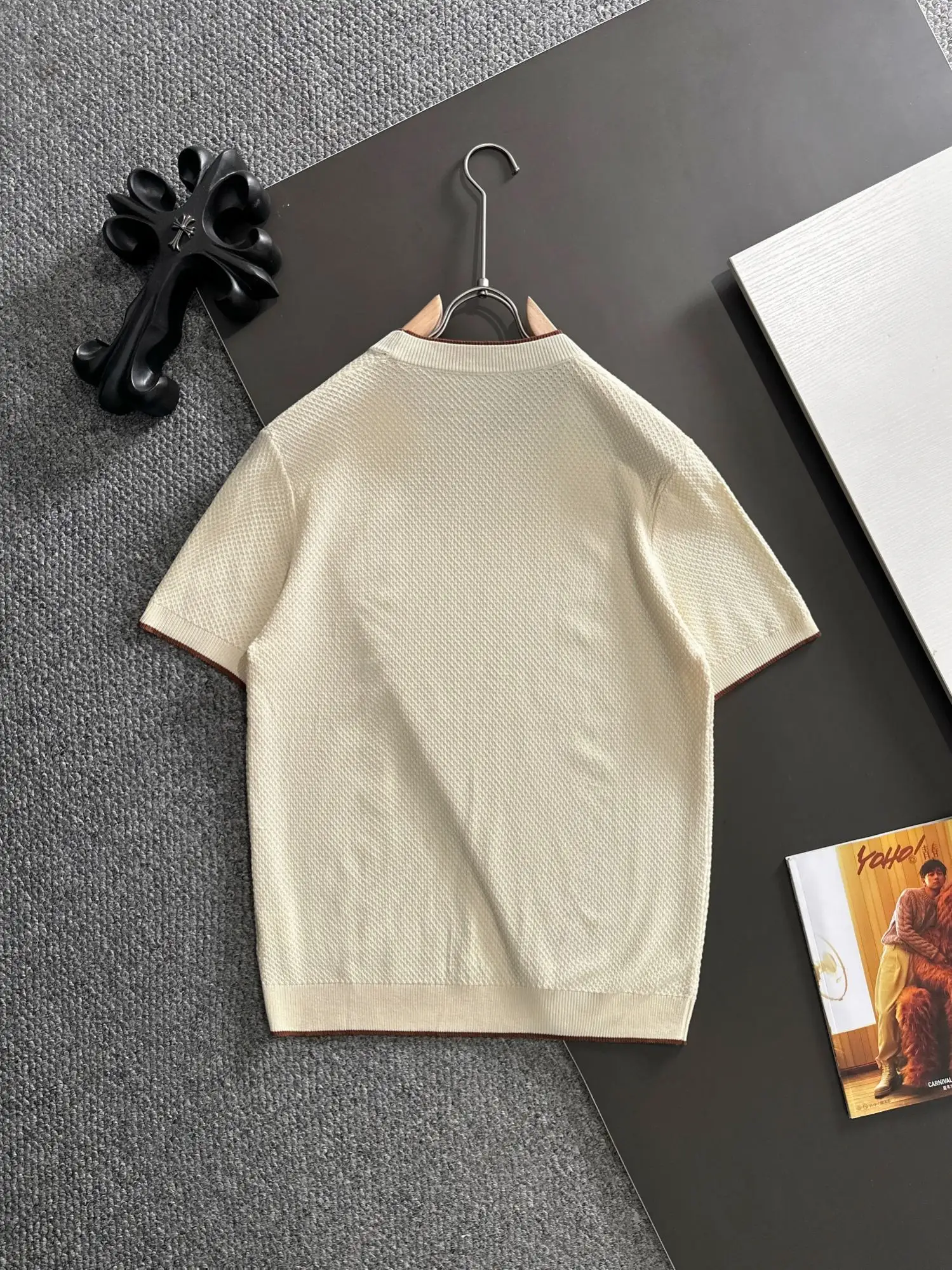 Textured Knit Layered-Effect T-Shirt D20014801 — view 9