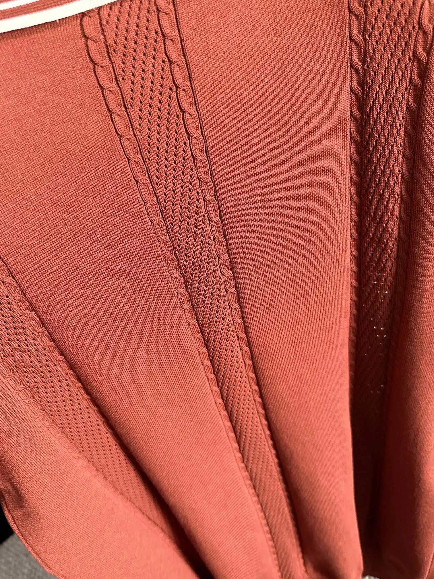 Half-Zip Cable-Knit Silk-Blend Polo Shirt D20014812 — view 8