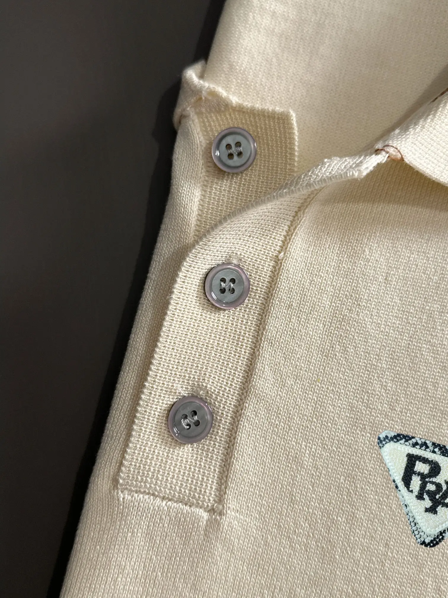 Contrast-Collar Silk-Blend Knit Polo Shirt D20014794 — view 5