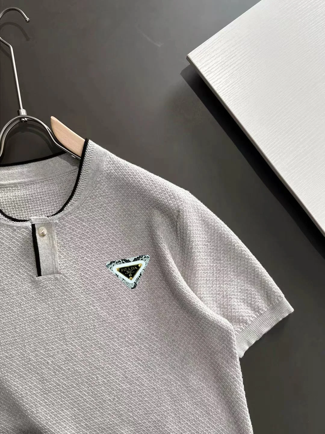 Half-Zip Knit Henley T-Shirt D20014921 — view 2