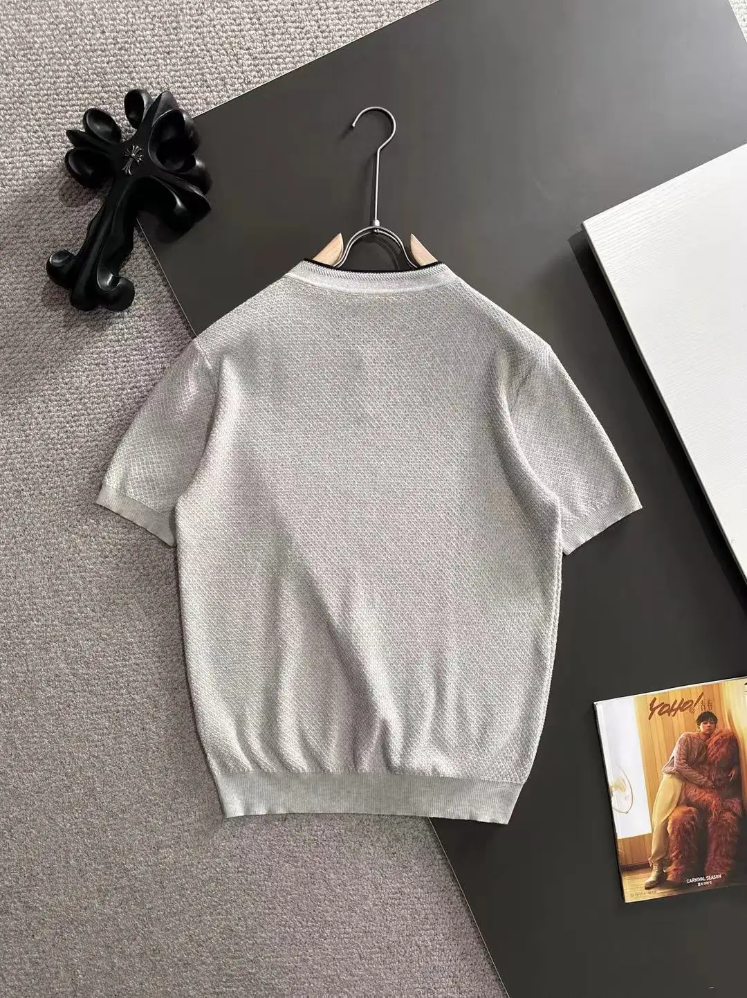 Half-Zip Knit Henley T-Shirt D20014921 — view 9