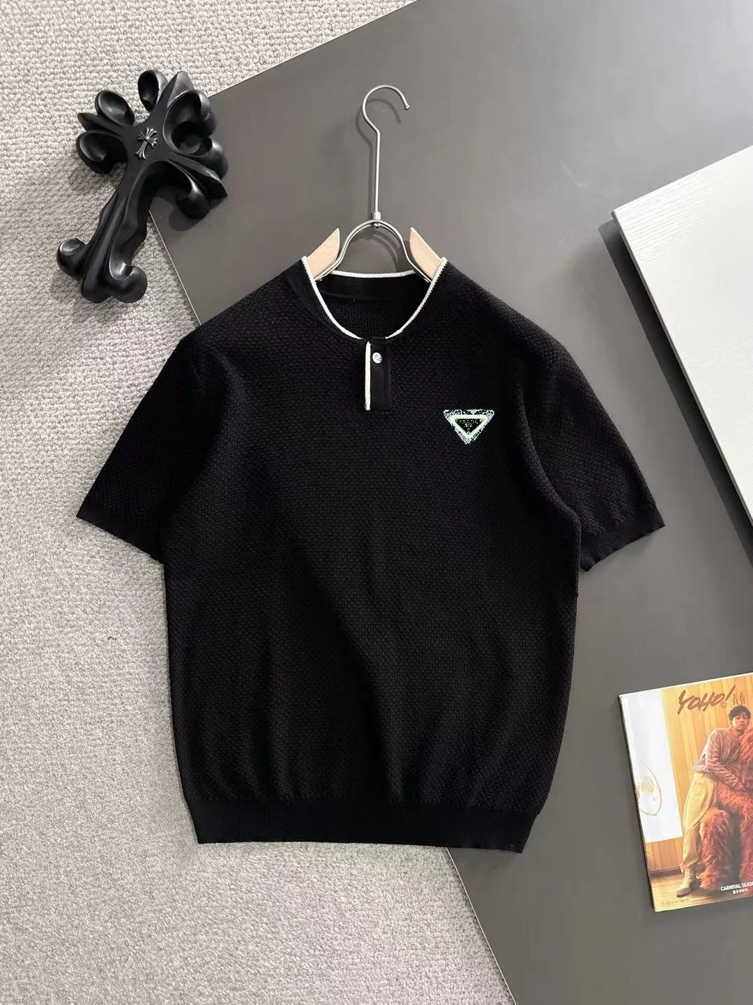 Half-Zip Knit Henley T-Shirt D20014922
