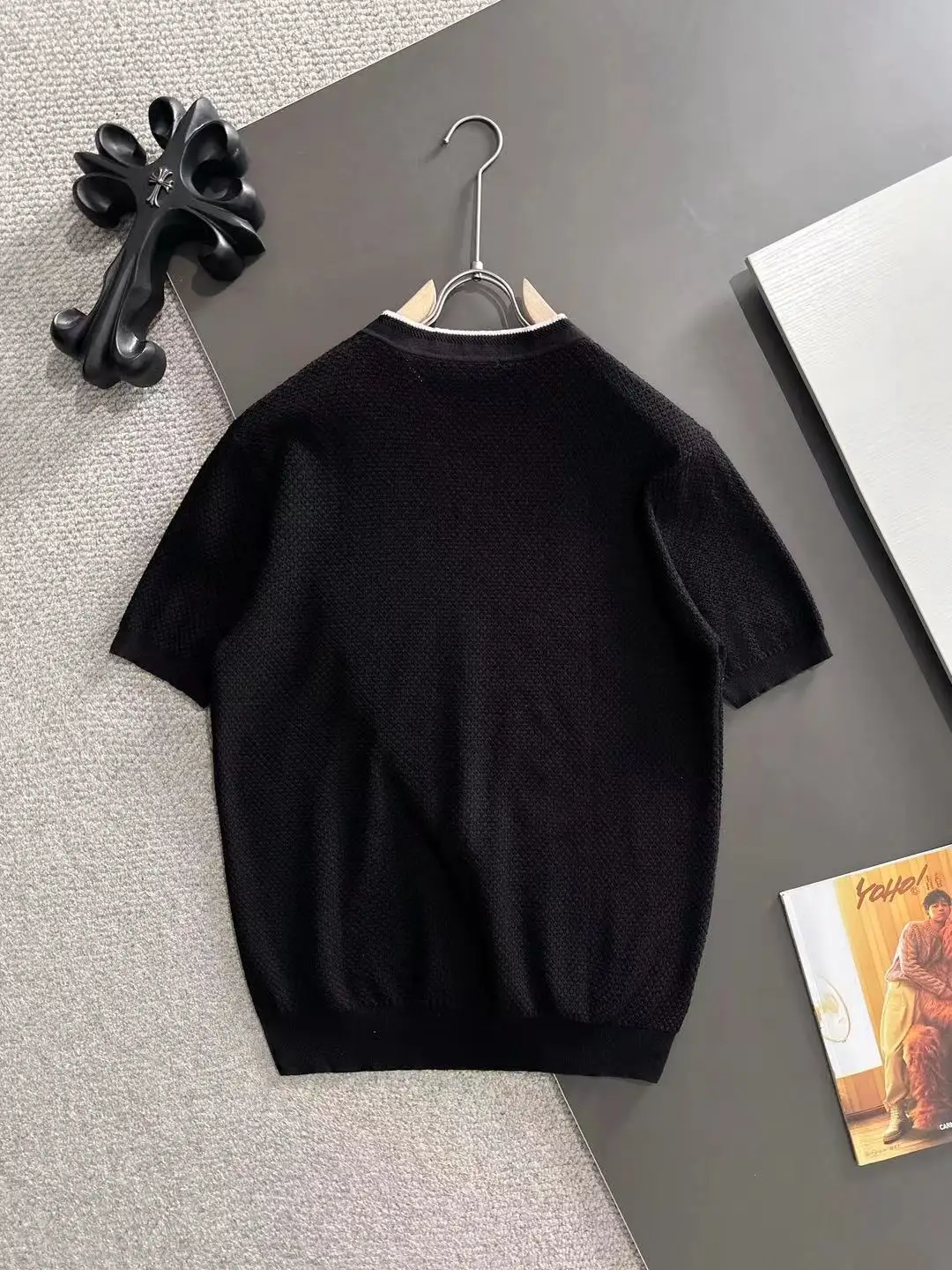 Half-Zip Knit Henley T-Shirt D20014922 — view 9