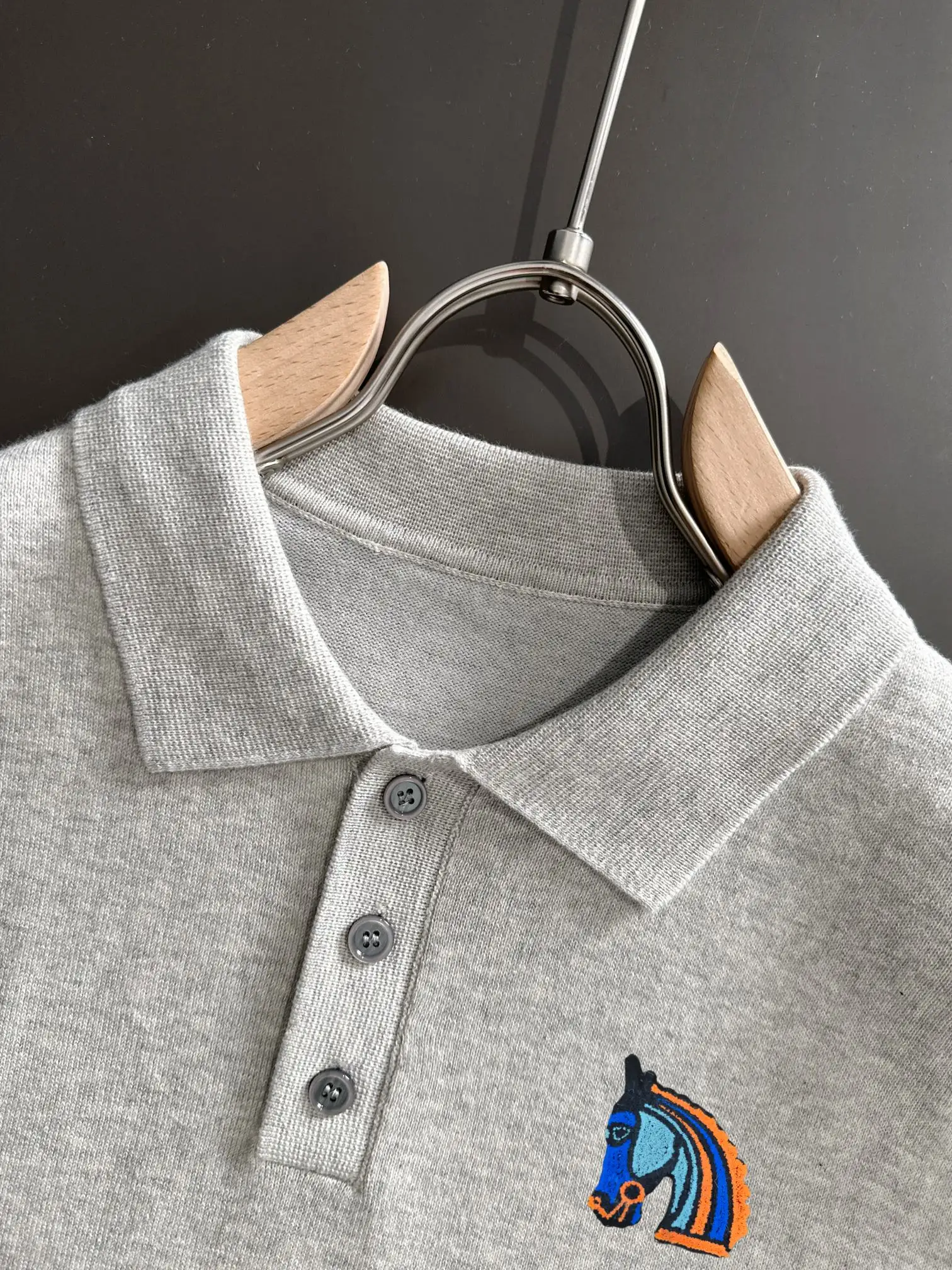 Contrast Stitch Knit Polo Shirt D20014797 — view 3