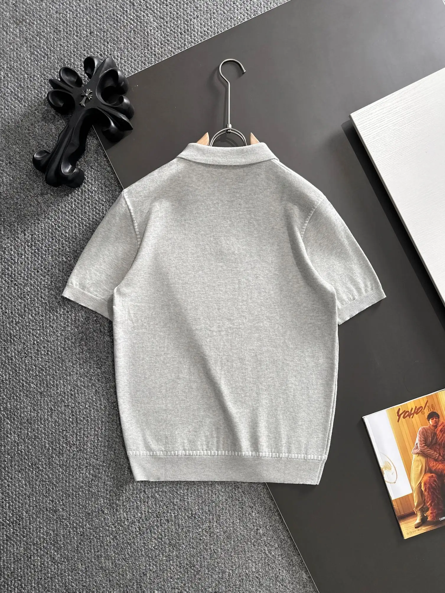 Contrast Stitch Knit Polo Shirt D20014797 — view 9