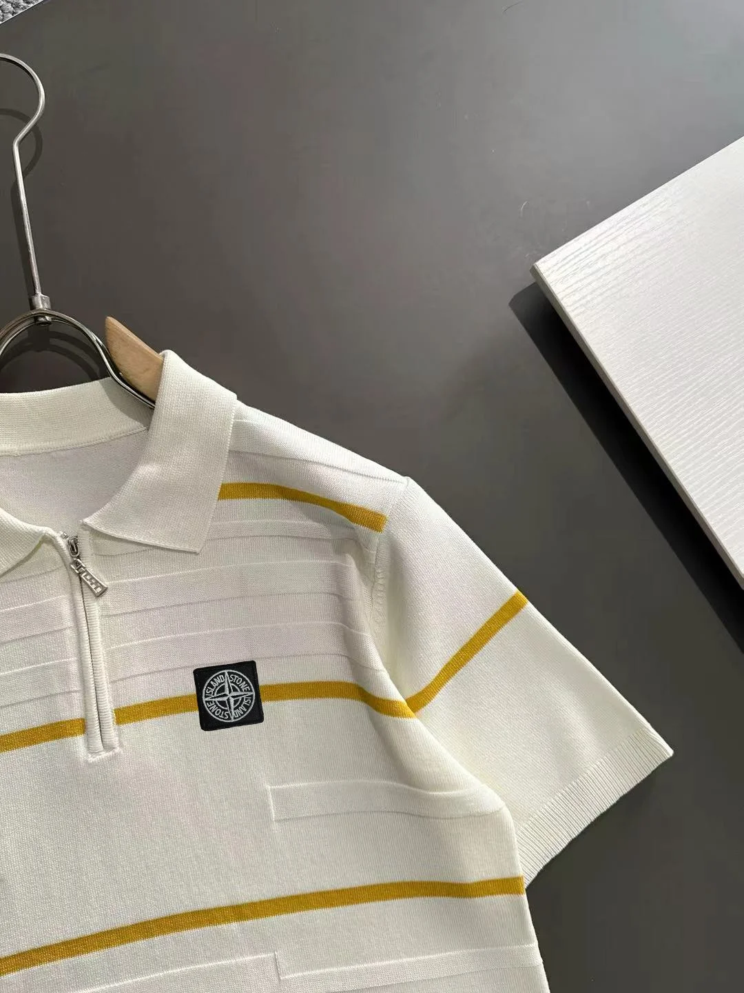 Striped Half-Zip Knit Polo Shirt D20014775 — view 2