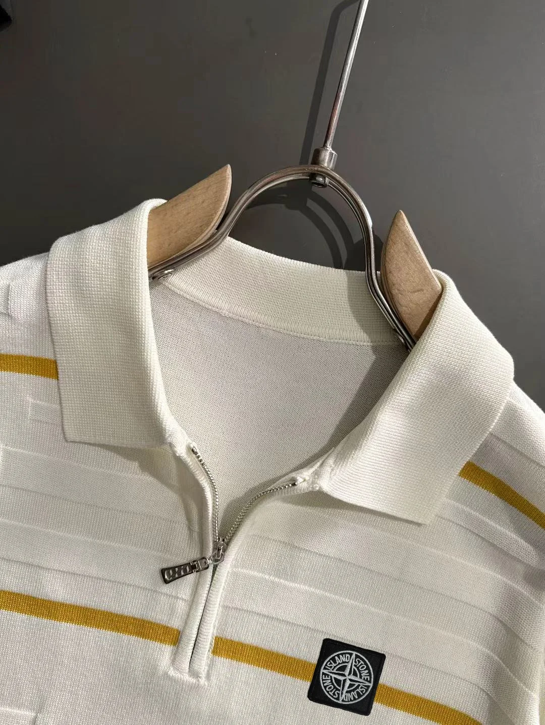 Striped Half-Zip Knit Polo Shirt D20014775 — view 3