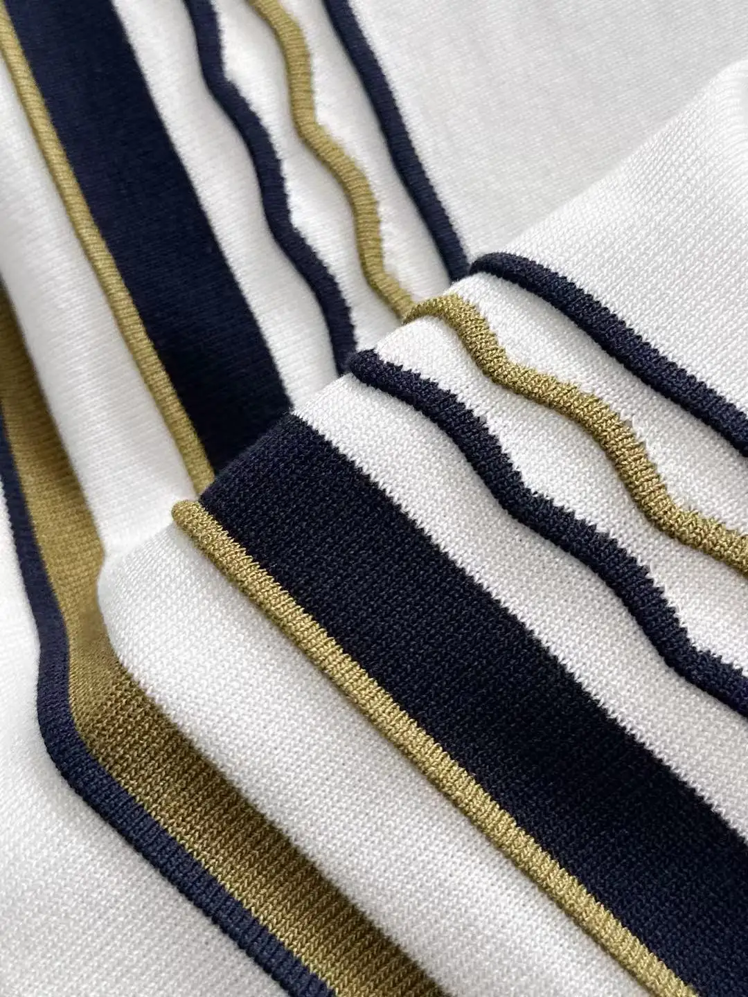 Striped Half-Zip Knit Polo Shirt D20014835 — view 6