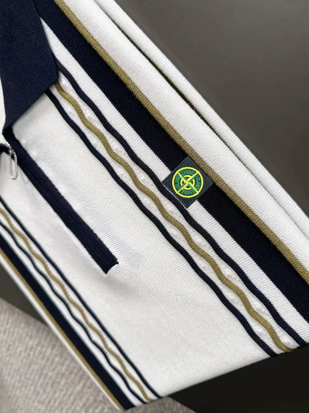 Striped Half-Zip Knit Polo Shirt D20014835 — view 7