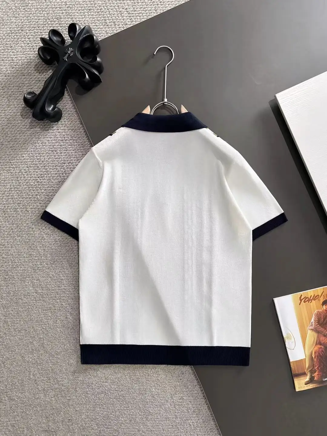 Striped Half-Zip Knit Polo Shirt D20014835 — view 9
