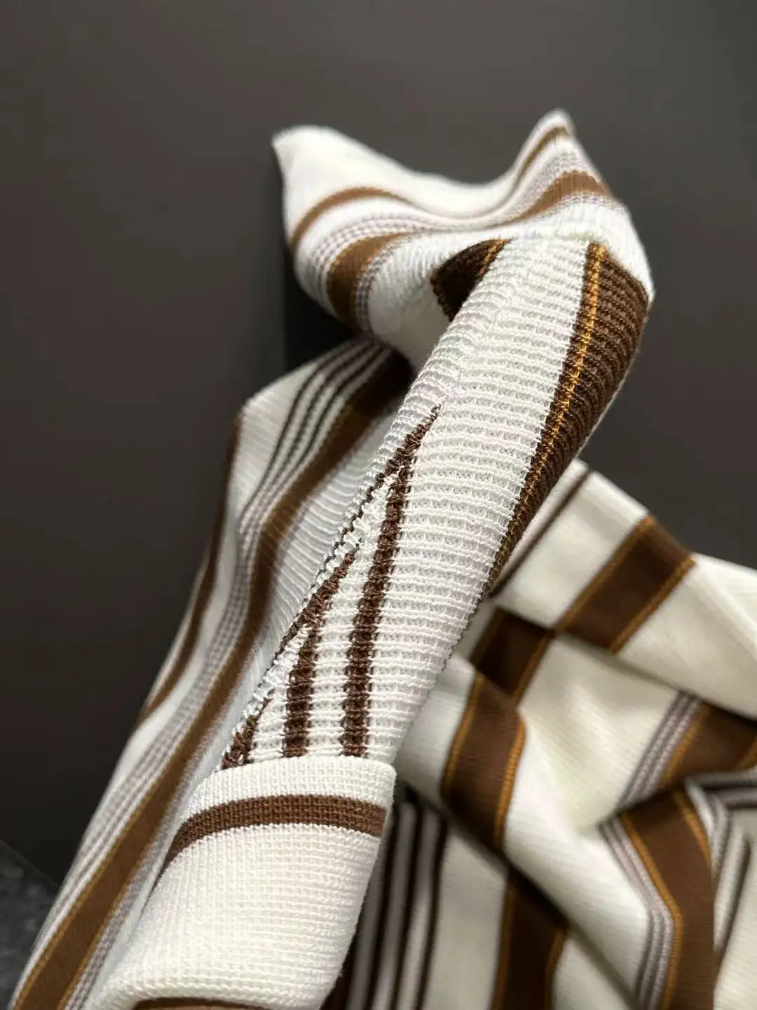Striped Knit Short-Sleeve Polo Shirt D20014763 — view 4