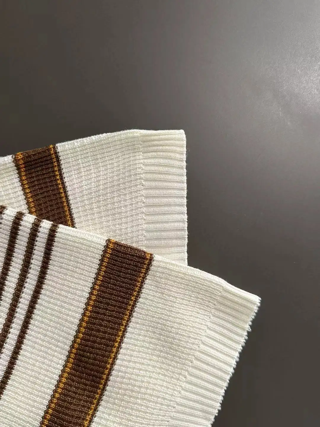 Striped Knit Short-Sleeve Polo Shirt D20014763 — view 5