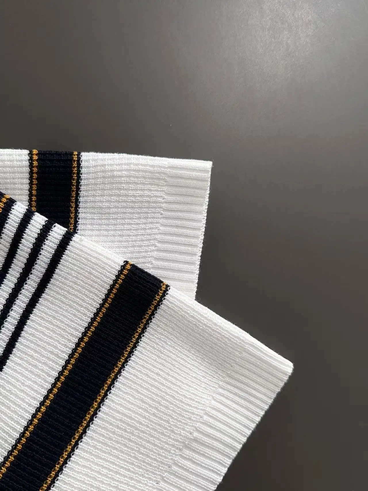Striped Knit Cotton Polo Shirt D20014764 — view 5