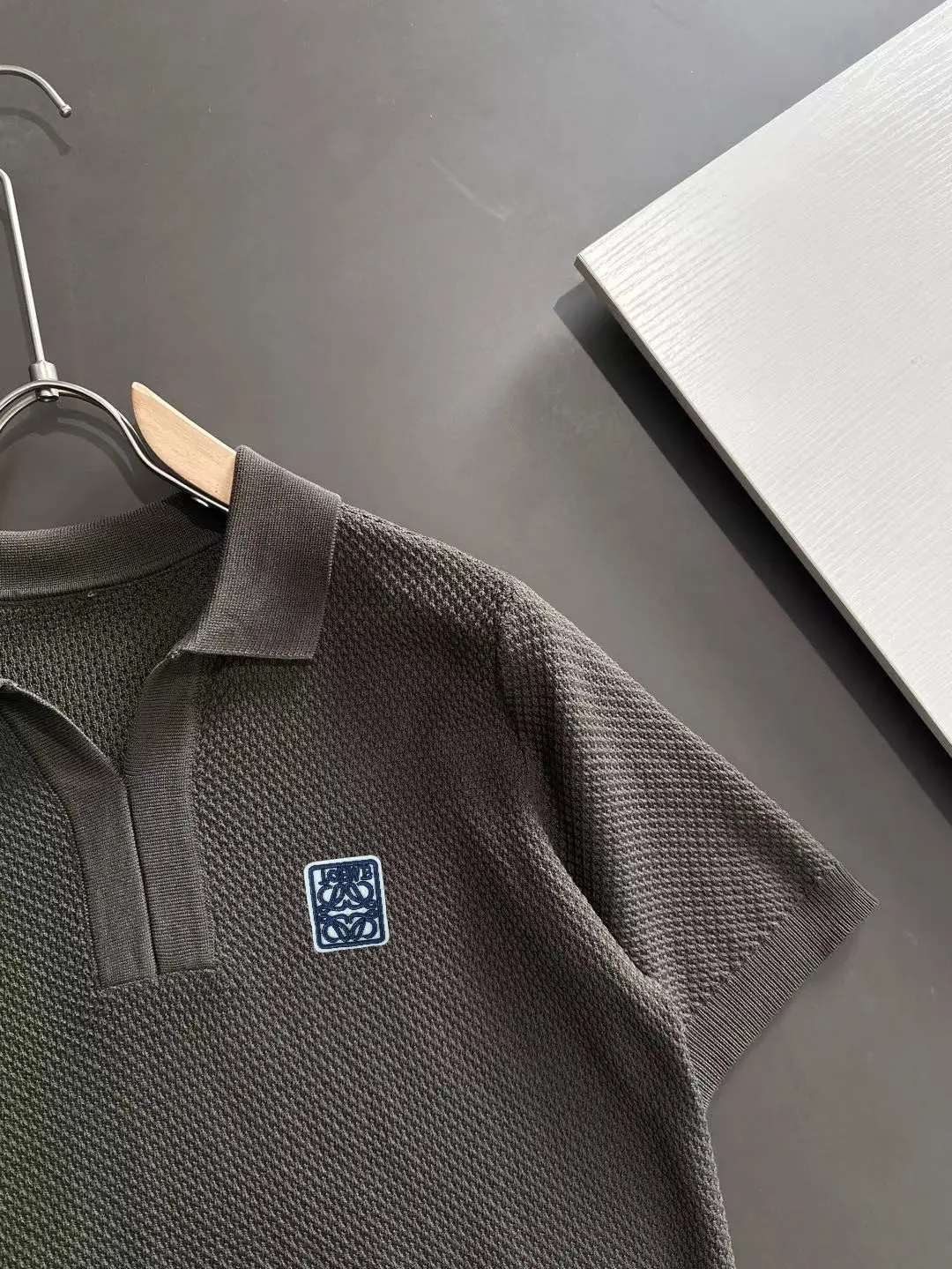 Logo-Embroidered Waffle-Knit Polo Shirt D20014833 — view 2