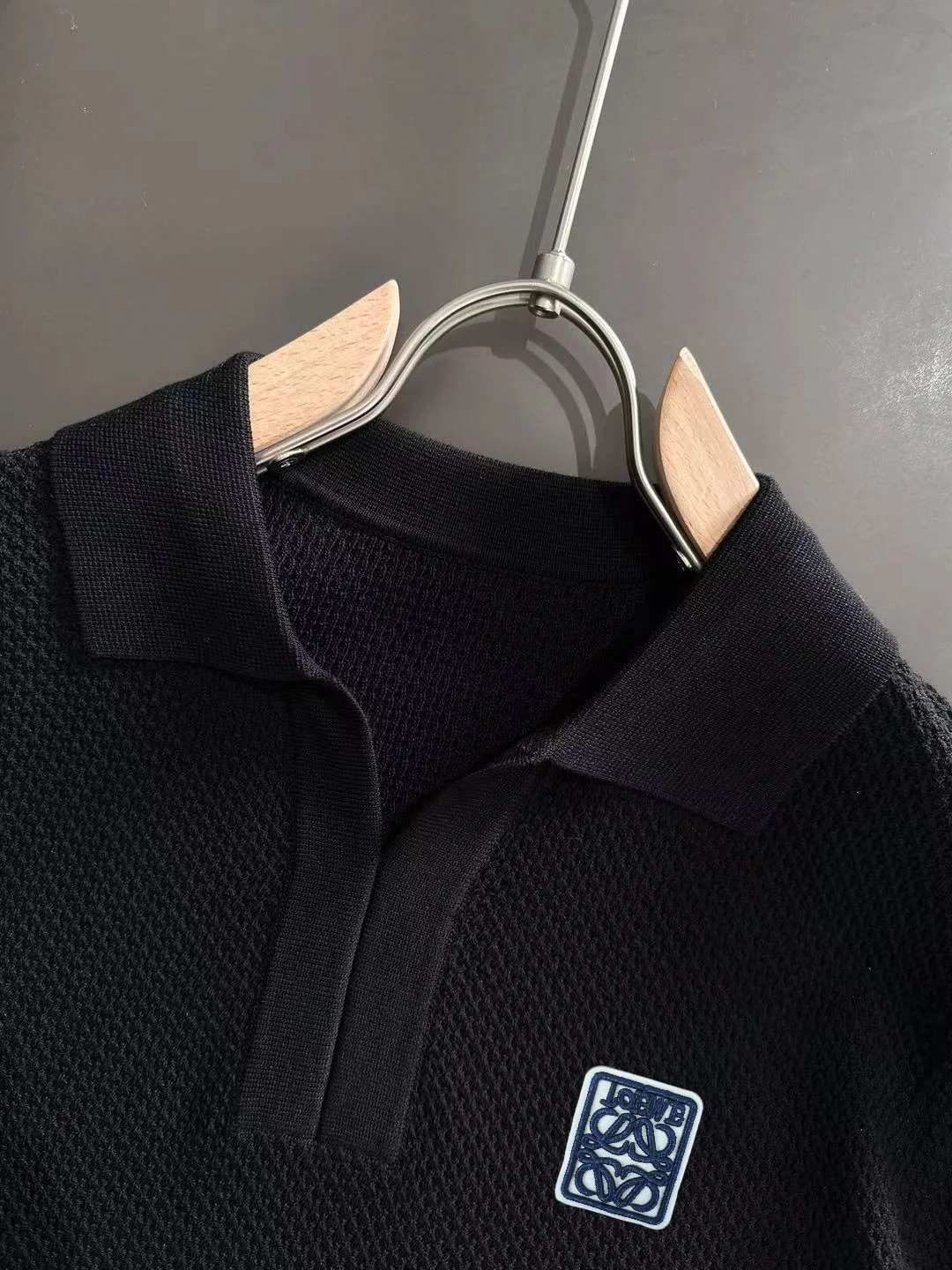 Waffle-Knit Cotton-Blend Polo Shirt D20014831 — view 3