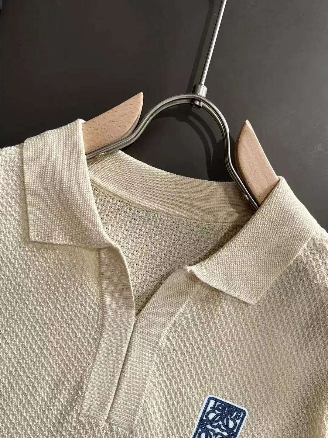 Waffle-Knit Cotton-Blend Polo Shirt D20014832 — view 3